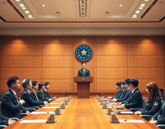 South Korean government officials at a stablecoin regulation forum in Seoul