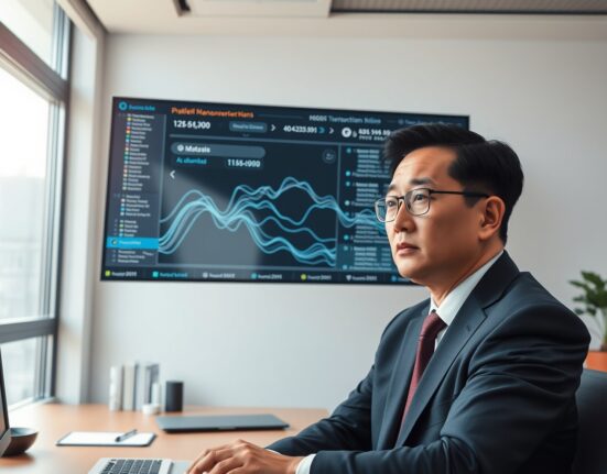 South Korean tax official analyzing cryptocurrency blockchain data for tax enforcement on non-custodial wallets