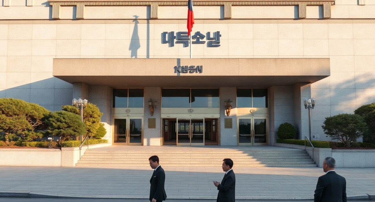 South Korean presidential office in Seoul, where the government announced stricter asset reviews for public officials' crypto holdings.