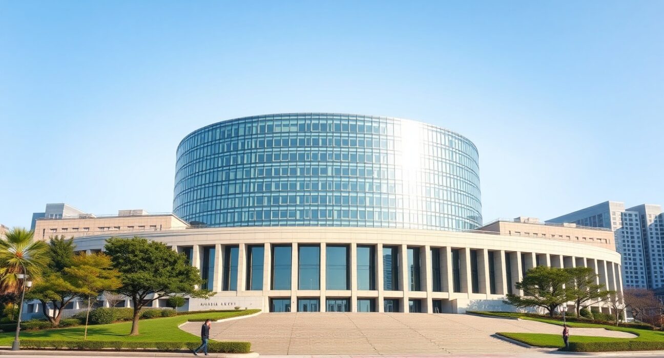 South Korea's National Assembly building where virtual asset legislation discussions remain stalled.