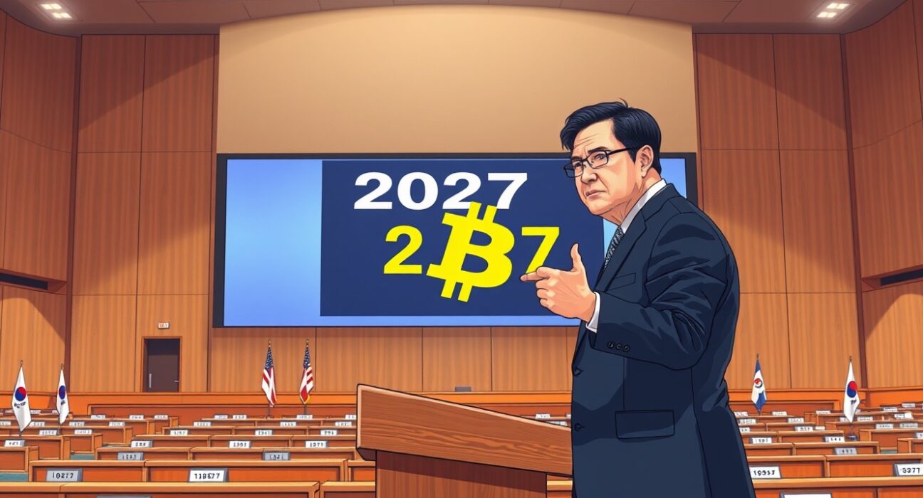 South Korean lawmaker Jin Sung-joon advocates for virtual asset taxation in 2027 at the National Assembly.