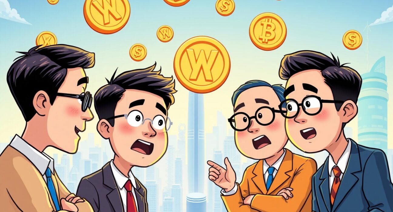 South Korean economists discussing won stablecoin implementation with cautious optimism