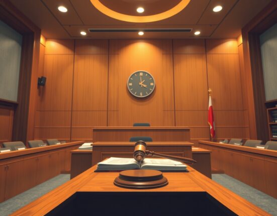 South Korean courtroom proceedings for Flow token delisting case showing legal authority and financial regulation context.