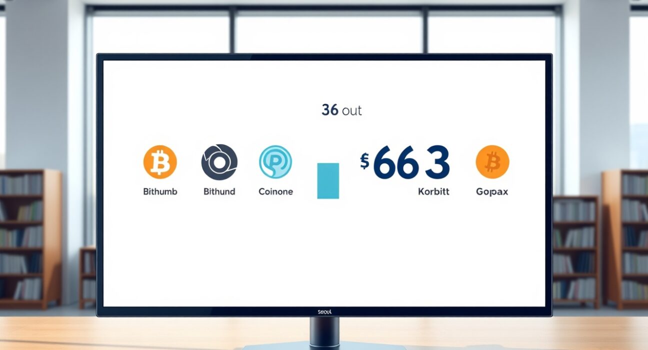 Data visualization showing only 36 cryptocurrencies listed on all five major South Korean exchanges.
