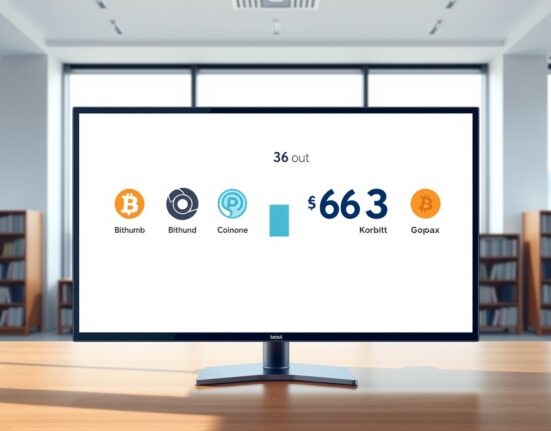 Data visualization showing only 36 cryptocurrencies listed on all five major South Korean exchanges.