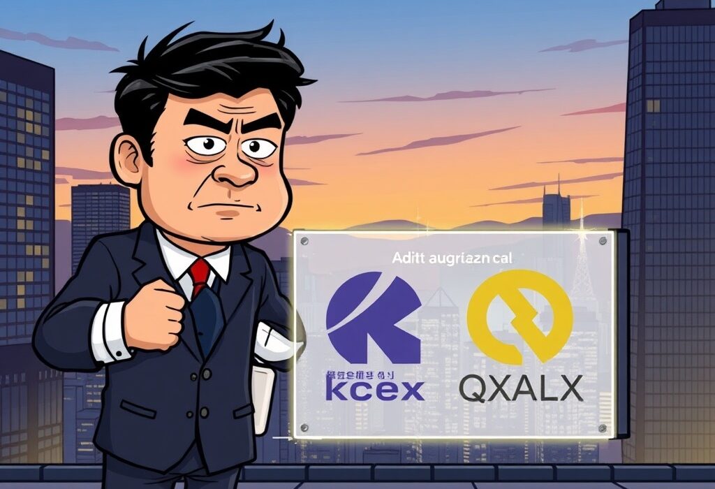 A visual representation of South Korean crypto exchanges facing a regulatory crackdown as the Financial Intelligence Unit reports unregistered platforms to law enforcement.