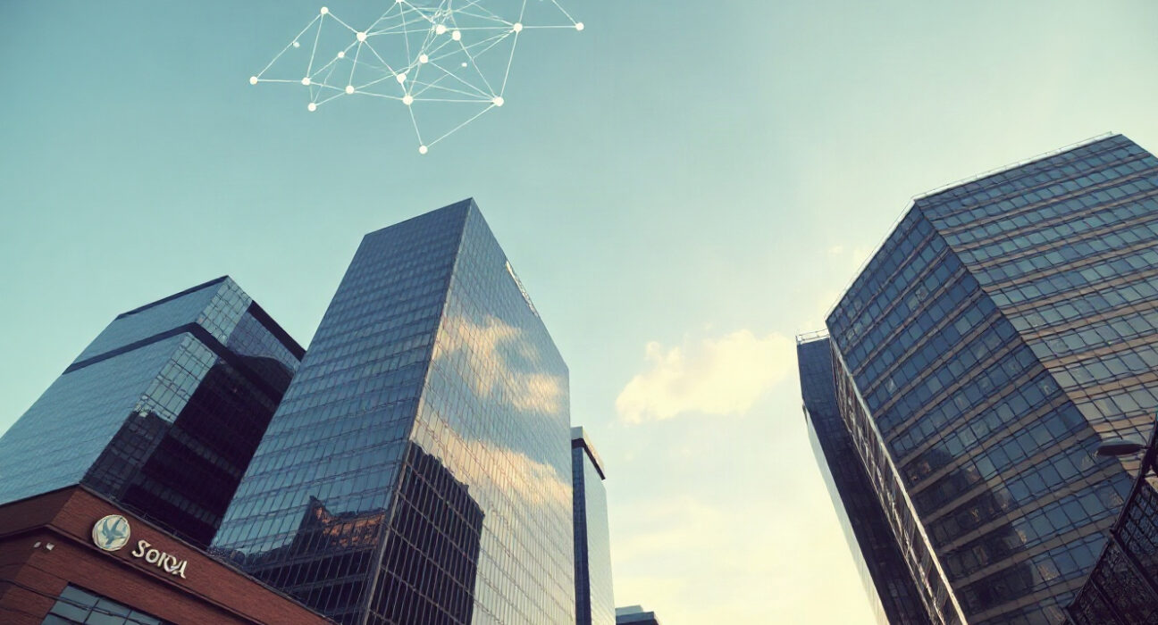 Financial district in Seoul, South Korea, representing crypto exchange regulation