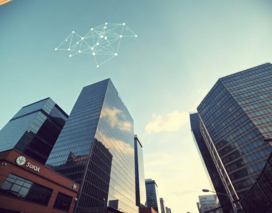 Financial district in Seoul, South Korea, representing crypto exchange regulation