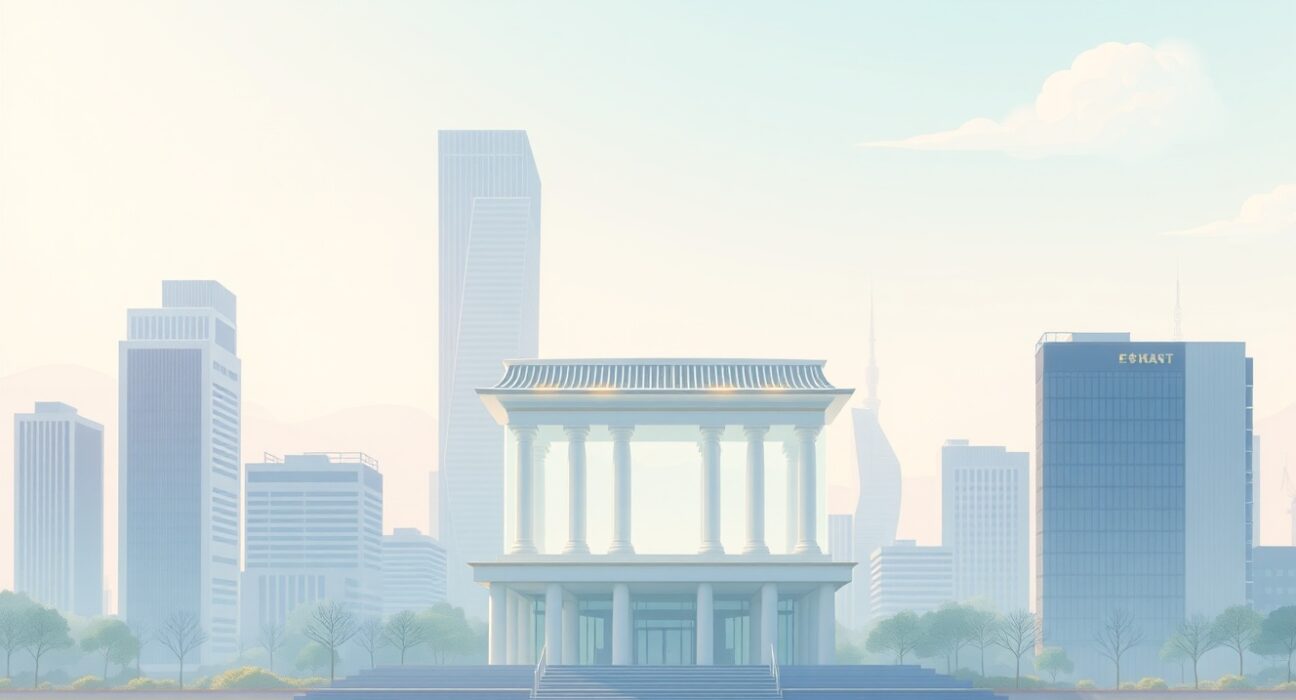 South Korean crypto exchanges legal success in digital asset recovery lawsuits illustrated in Ghibli style.