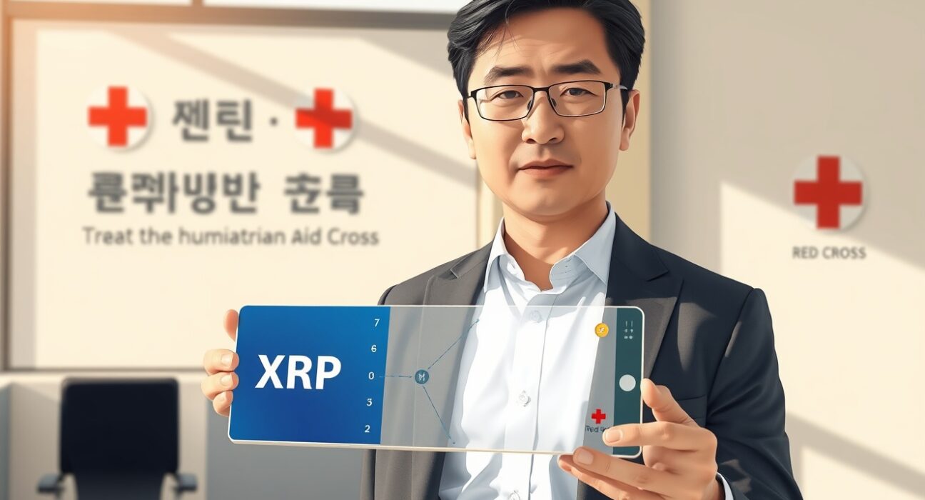 South Korean investor Kim Geo-seok donating XRP cryptocurrency to support Red Cross humanitarian