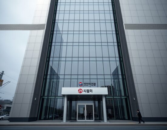 Exterior of Bumo Sarang office building in Seoul, South Korea