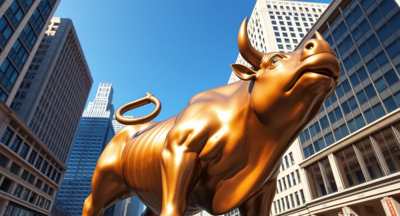 Wall Street bull symbolizes S&P 500 resilience amid stagflation concerns in Deutsche Bank analysis