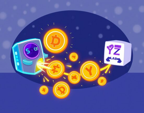 Illustration of a significant Space ID token transfer between digital entities, highlighting the strategic Space ID token transfer to YZi Labs.