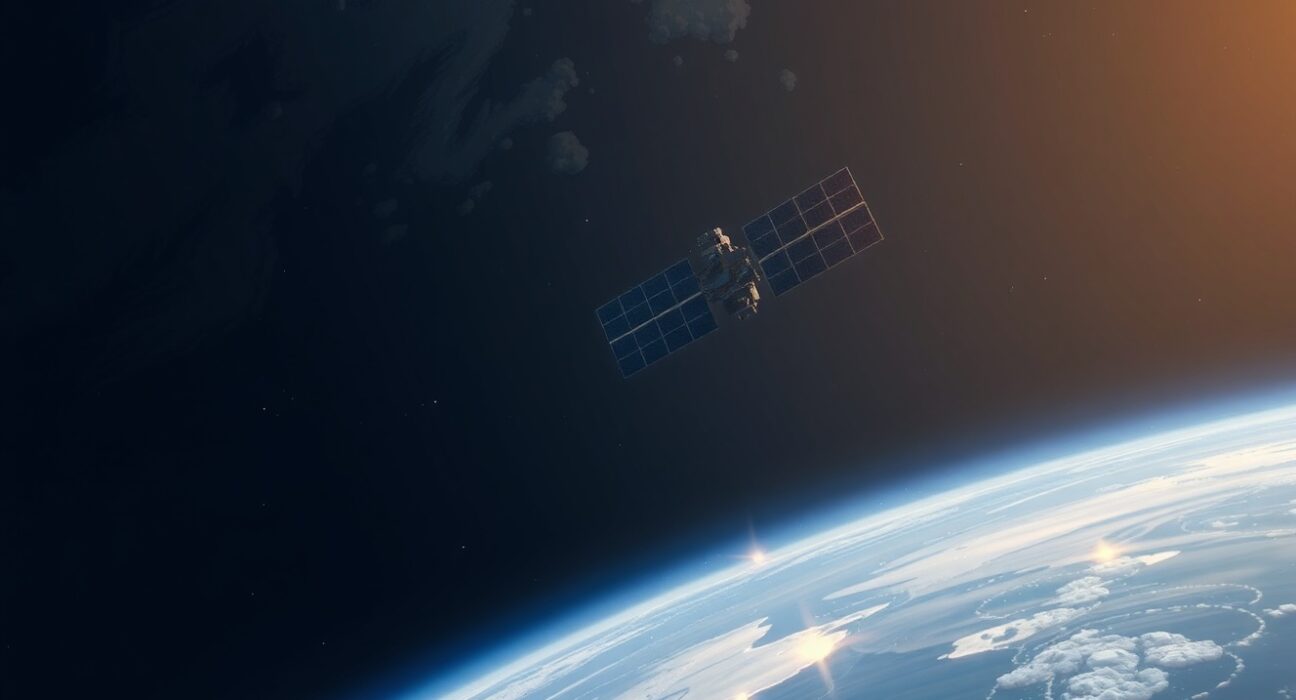 SpaceCoin's SPACE token enabling a decentralized satellite communication network in orbit.