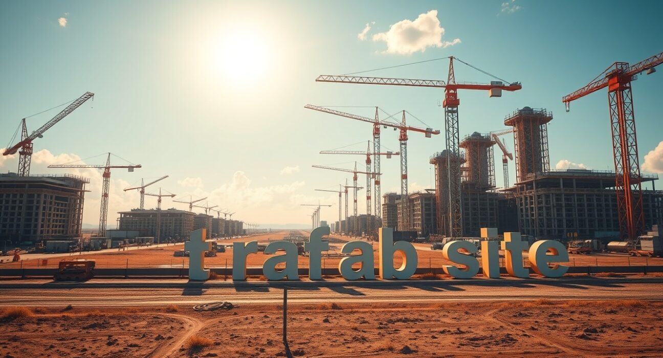 Construction site of SpaceX and xAI's proposed Terafab semiconductor factory in Grimes County, Texas.