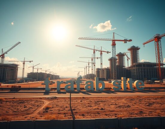 Construction site of SpaceX and xAI's proposed Terafab semiconductor factory in Grimes County, Texas.