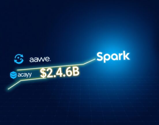 Spark net inflow of $2.4 billion as funds exit Aave, illustrating a major DeFi migration trend in 2025.