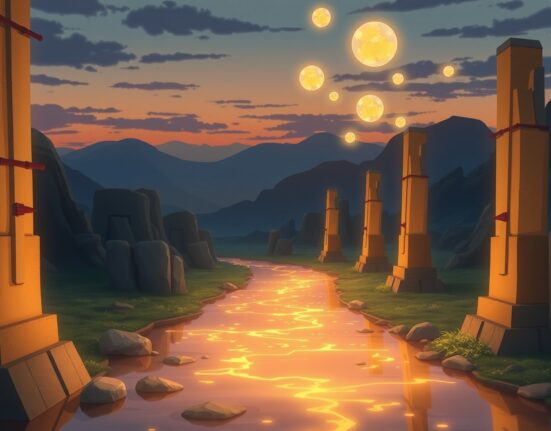 Steady growth of Spot Bitcoin ETF investments visualized as a flowing river of data.