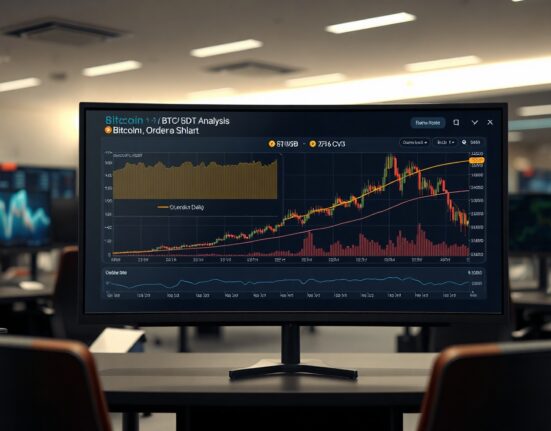 Trading screen showing BTC/USDT Spot CVD chart with volume heatmap and cumulative volume delta