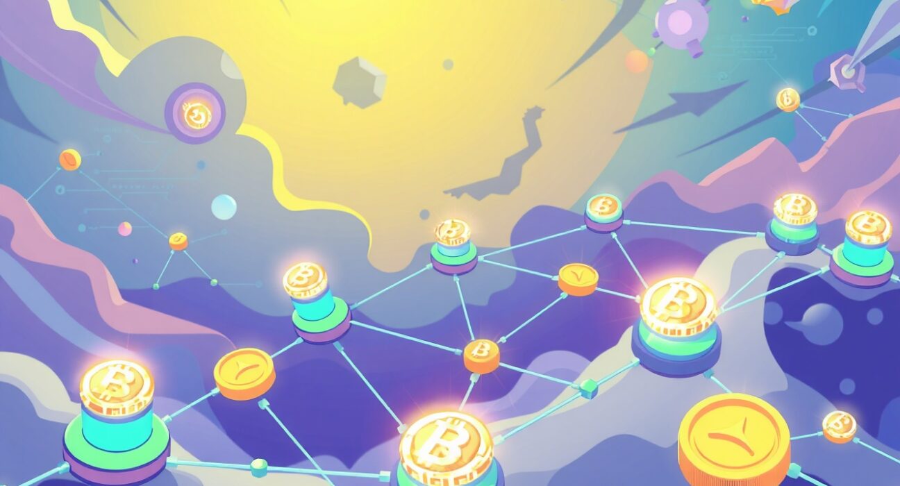 Stable blockchain network powering stablecoin transactions with USDT as gas token in a vibrant digital ecosystem.