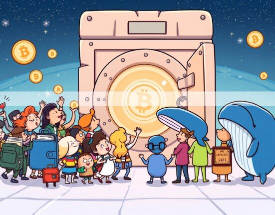 Cartoon illustration depicting fair participation in the Stable pre-deposit campaign, with smaller wallets gaining access while larger ones are limited.