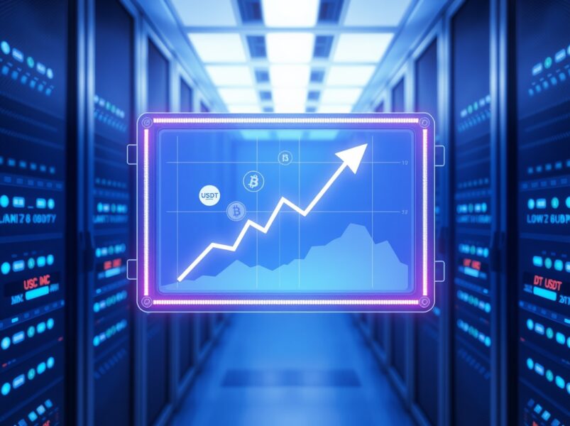 Stablecoin demand analysis showing increased digital dollar inflows during cryptocurrency market volatility