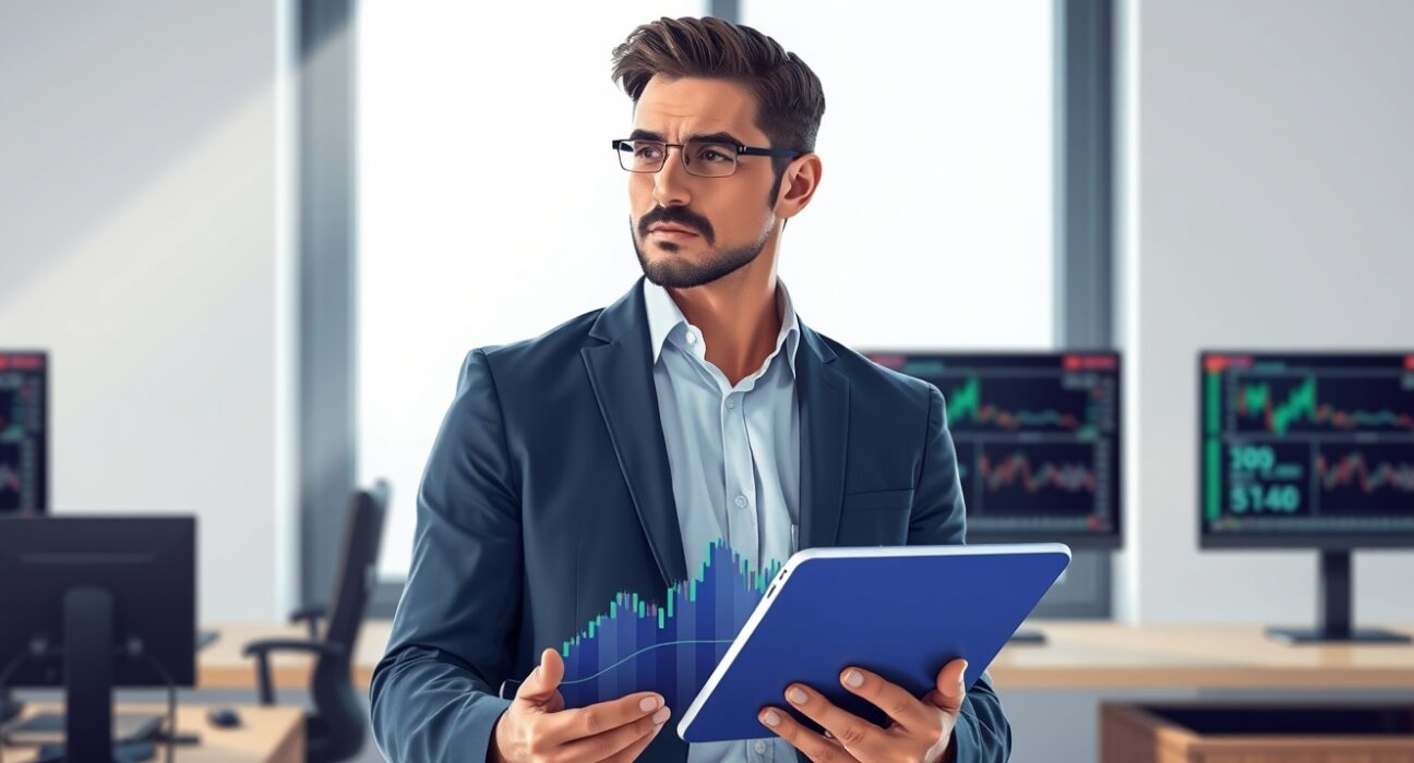 Financial analyst examines cryptocurrency market data showing stablecoin interest ban impact on Coinbase and Circle.