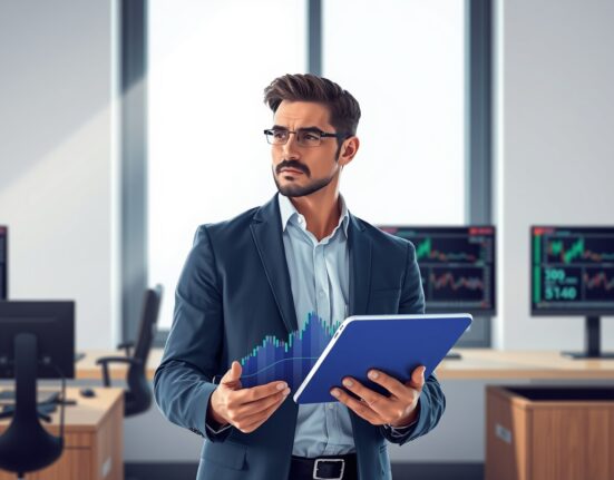 Financial analyst examines cryptocurrency market data showing stablecoin interest ban impact on Coinbase and Circle.