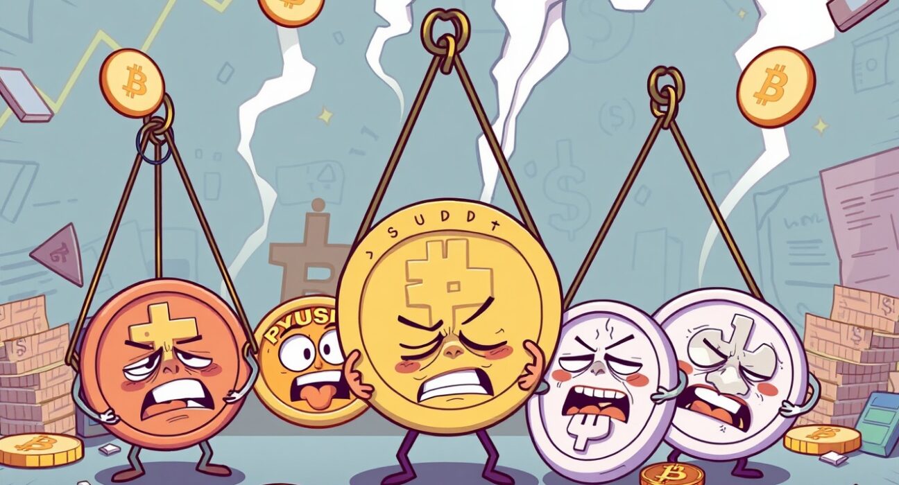 Stablecoins struggling under market pressure with only three major coins remaining stable