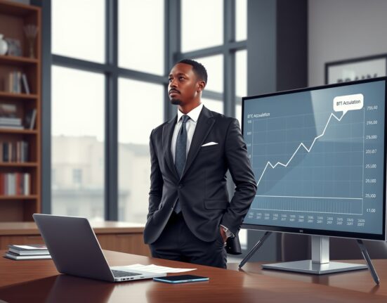 Former UK Chancellor Kwasi Kwarteng strategizing Bitcoin accumulation for STAK BTC in a professional financial setting.