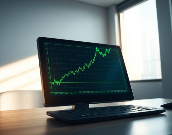 Dramatic surge of the StakeStone (STO) cryptocurrency price chart on a trading terminal.