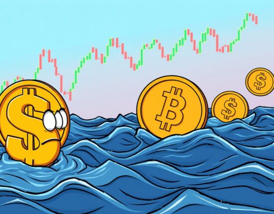 A cartoon illustration showing a deflated Staking Stream USD de-peg, symbolizing its fall in value and market instability.