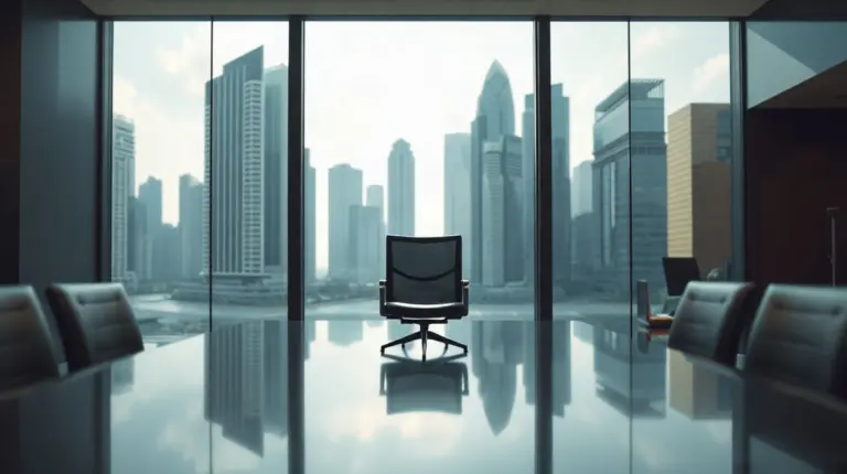 Modern Singapore bank office with skyline view, representing Standard Chartered's planned institutional crypto custody service