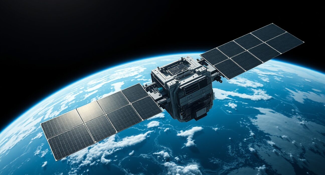Starcloud's conceptual orbital data center satellite in Earth orbit for space computing infrastructure.