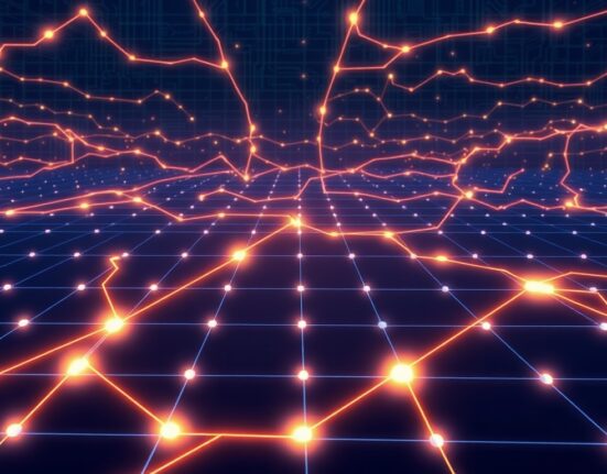 A vibrant cartoon illustration showing the Starknet mainnet network smoothly resuming operations after a brief halt, symbolizing successful recovery and stability.