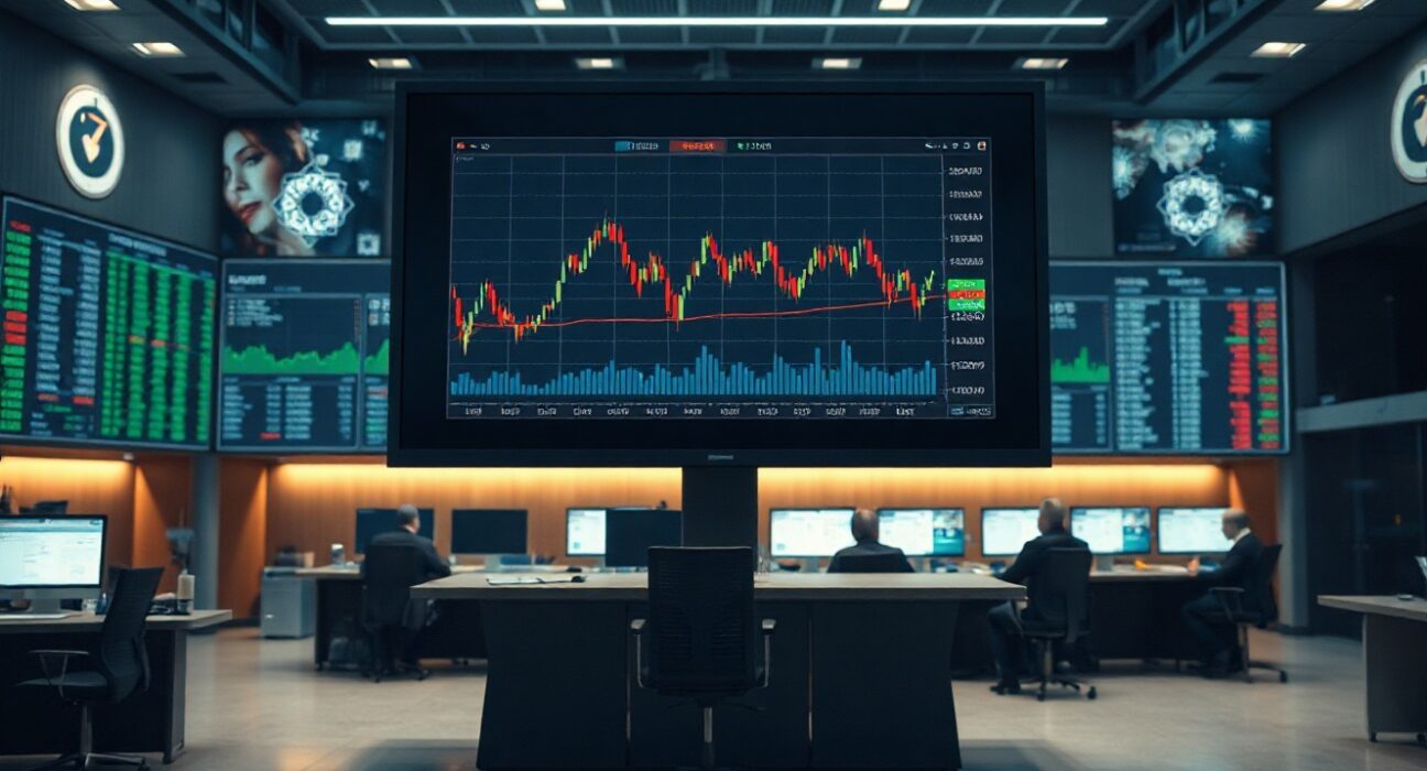 Trading screen displaying stock charts and semiconductor imagery, representing STARTRADER's new CFD offerings.