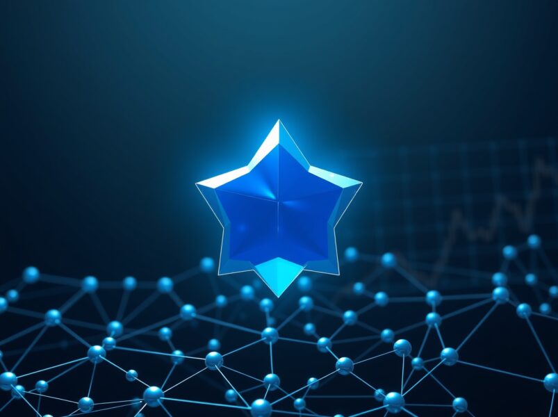 Stellar XLM price prediction for 2026 and 2030 featuring a glowing star symbolizing a potential structural breakout in cryptocurrency markets.