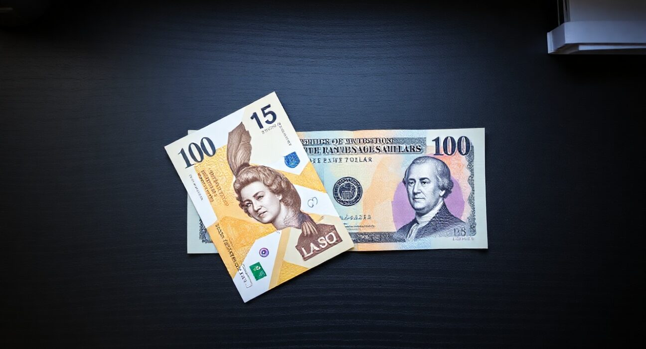 British Pound and US Dollar banknotes on a desk representing currency market stability