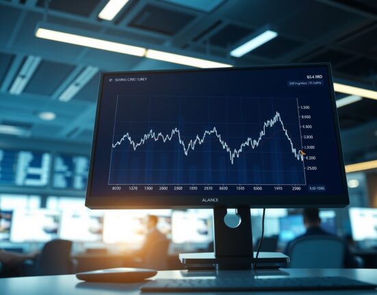 Analysis of GBP/USD exchange rate trends showing sterling volatility against the US dollar on a trading desk monitor.