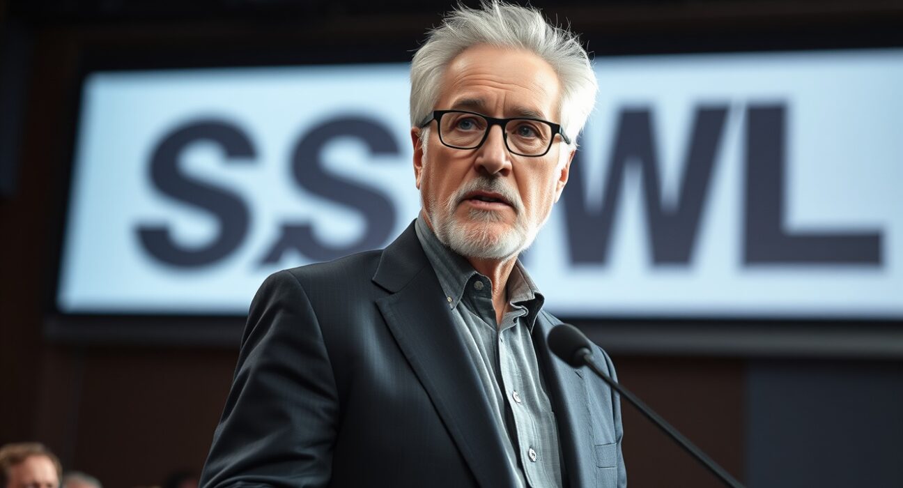 Steven Spielberg speaking about AI in filmmaking at SXSW 2026 conference