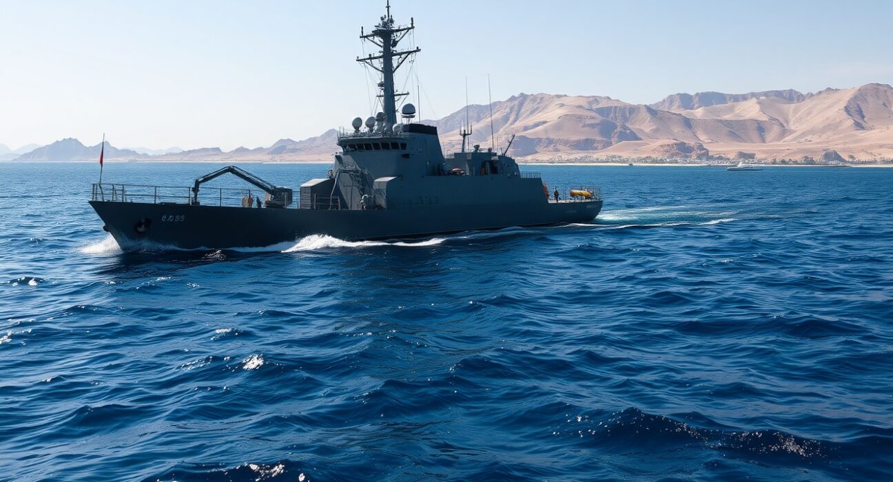 U.S. Navy conducting mine-clearing operations in the Strait of Hormuz for global oil security