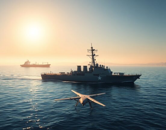 US Navy missile destroyer patrols the Strait of Hormuz during a Freedom of Navigation operation to secure global oil trade routes.