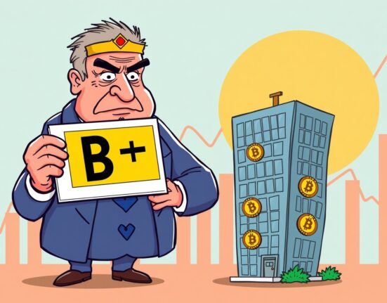 A credit rating agency official issues a severe warning about a company's Strategy Bitcoin reliance, highlighting financial instability.