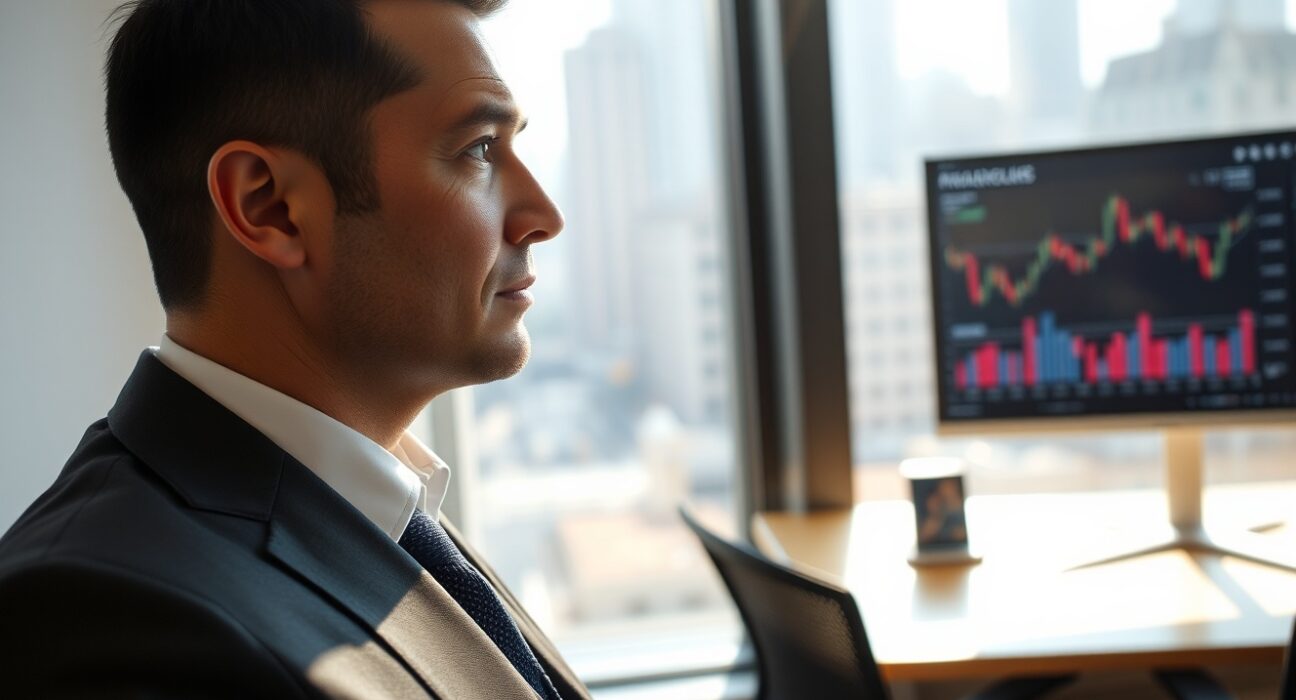 Strategy CEO Phong Le contemplates financial decisions in corporate office setting