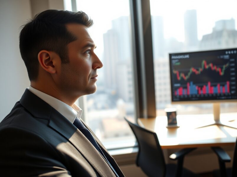 Strategy CEO Phong Le contemplates financial decisions in corporate office setting