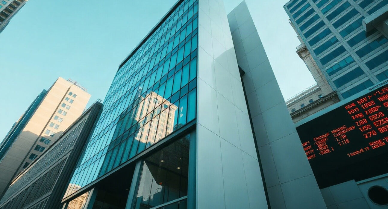 Corporate office building representing financial industry amid MSCI index debate