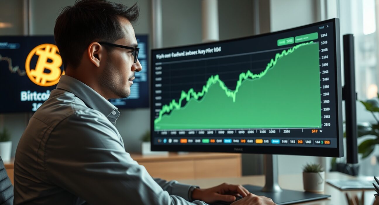 Analyst reviewing financial chart showing STRC stock valuation trend