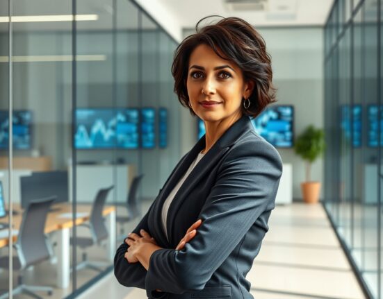 Christine Plummer, new CFO of tokenization company Streamex, in professional office setting.