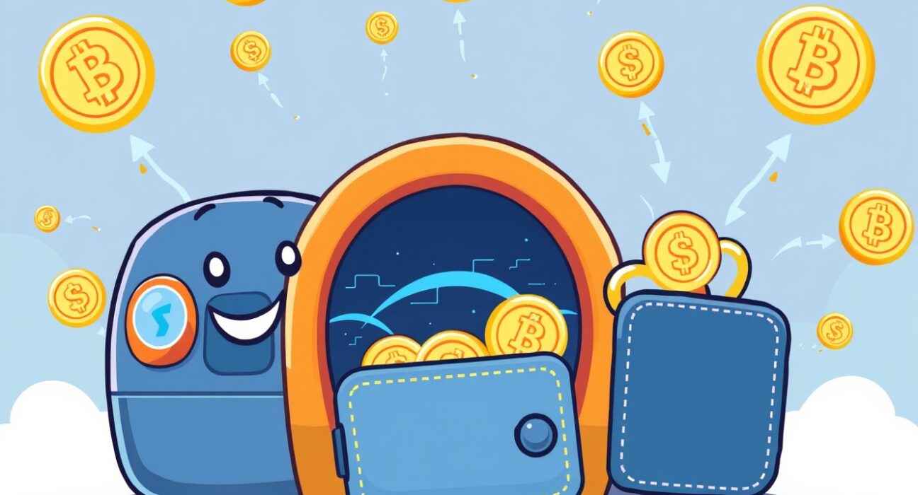 Strategic illustration of Stripe acquiring the Valora team to expand crypto wallet and stablecoin services.