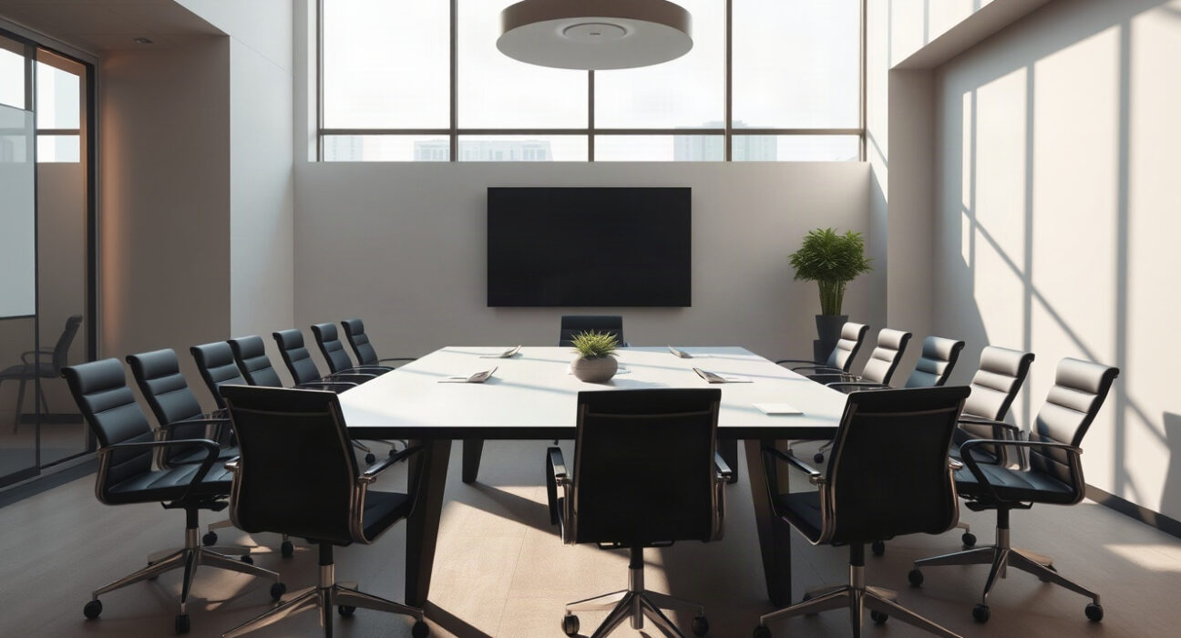 Modern meeting room symbolizing the abandoned Stripe and Advent acquisition of PayPal